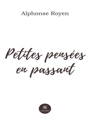 cover image of Petites pensées en passant